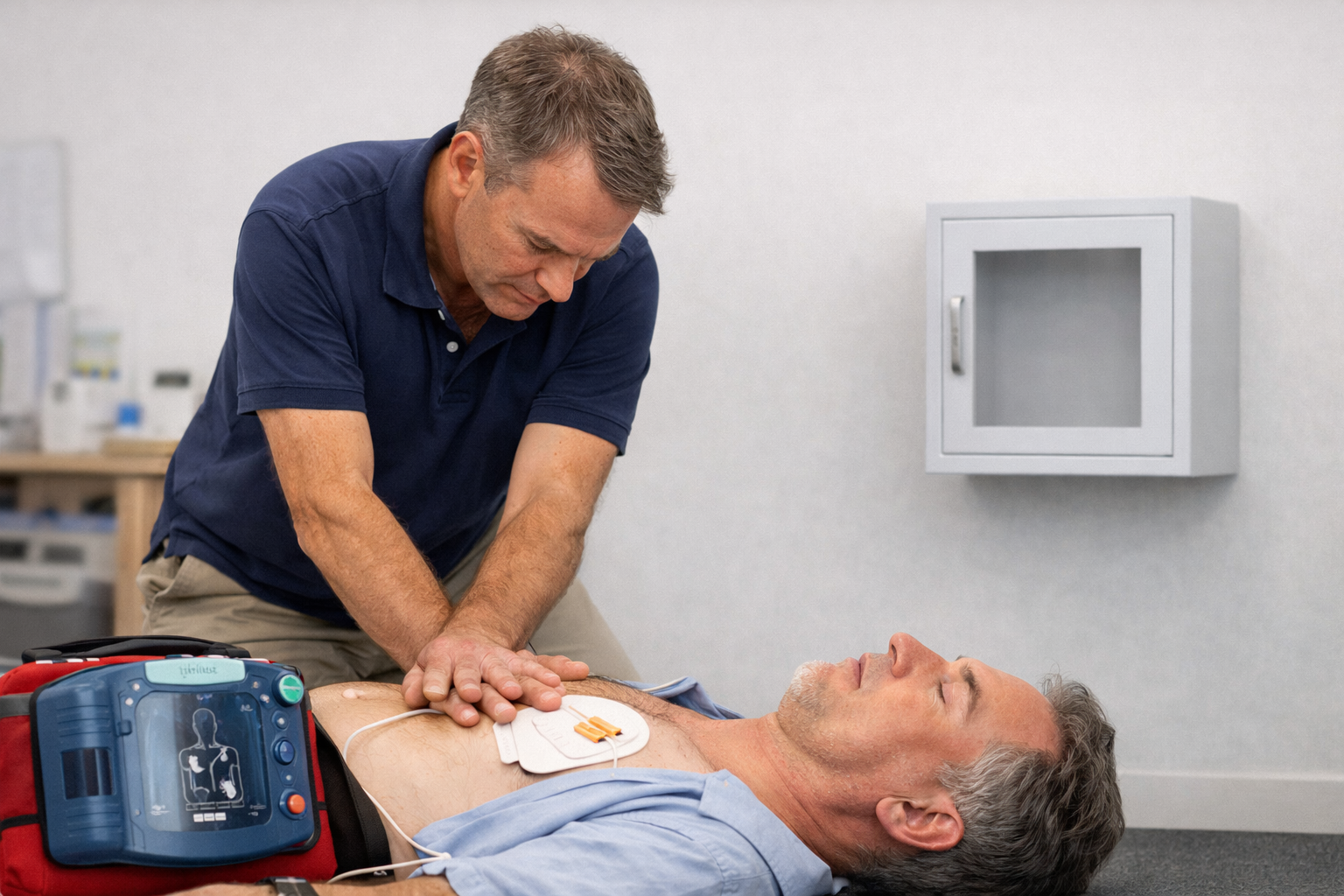 PHILIPS HeartStart HS1 AED + Gratis Tas  & Binnenkast  & Onderhoudsabonnement 